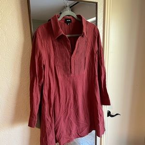 Maroon long sleeve dress